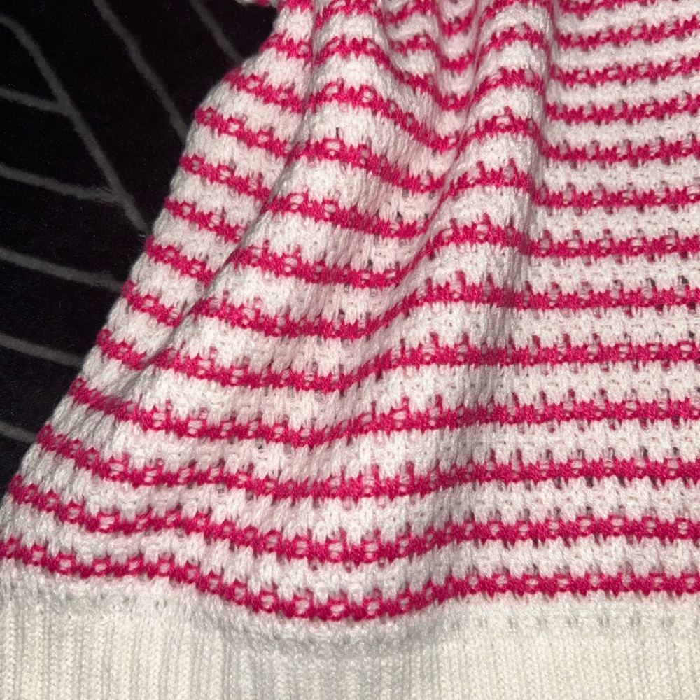Knit Mix Casual Striped Tank Top Pink XL - Picture 6 of 8
